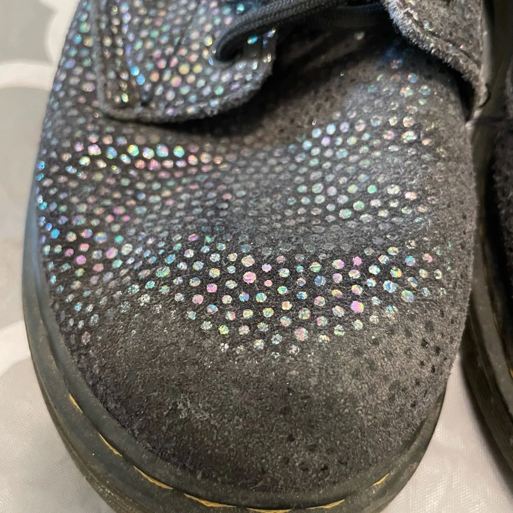 Dr Martens Youth Metallic Suede Irredescent Polka Dots Youth 3